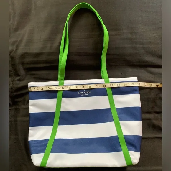Clinique X Kate Spade Navy Blue and White Striped Tote Bag - Picture 10 of 12